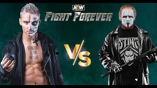 AEW FIGHT FOREVER DARBY ALLIN VS STING LIGHTS OUT MATCH [upl. by Aliuqa]