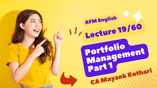 19 Portfolio Management Part 1 English [upl. by Clare]