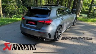 NEW A45s AMG review LAUNCH Flyby’s Akra sound The WILDEST hot hatchback [upl. by Yatnuahc923]