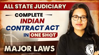 Indian Contract Act One Shot  Major Law  State Judiciary Exam [upl. by Silyhp805]