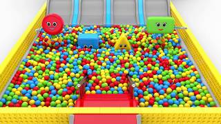 Shapes Fun Play with Color Balls  Learning Videos [upl. by Hara152]