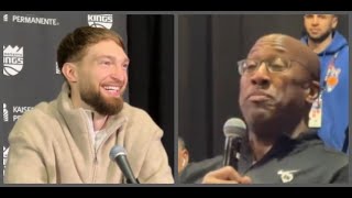 Mike Brown crashes Domantas Sabonis’ press conference [upl. by Narat681]