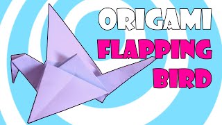 How To Make an Origami Flapping Bird Origami Instructions [upl. by Analle251]