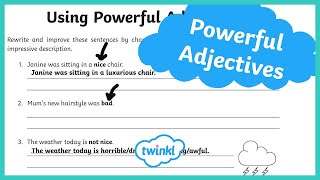 KS2 Powerful Adjectives Activity [upl. by Yrogiarc965]