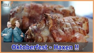 Haxen vom Kohlegrill  Gegrillte Haxe zum Oktoberfest [upl. by Ahseenyt]