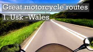 UK motorcycle routes Chepstow to Usk Wales [upl. by Elolcin]