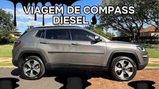 Viagem de Jeep Compass Diesel na mesma rota de elétrico  Experiência e dados de consumo Jeep [upl. by Fernande]