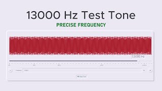 13000 Hz Precise Test Tone Sine Wave Sound [upl. by Ecinahs]