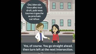 French Conversation Practice  Asking for Directions in French learnfrench shorts [upl. by Canning]