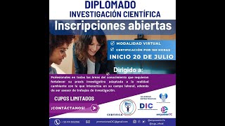 Diplomado Investigación Científica [upl. by Yesdnyl]