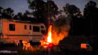 Guy throws propane tank in fire [upl. by Norwood]