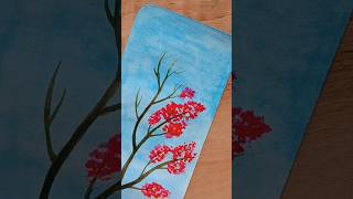 Floral Bookmark 😍 Easy painting ideas shorts youtube art painting ytshorts viral shorts [upl. by Fendig545]