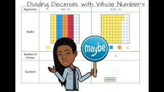 Dividing Decimals amp Whole Numbers with Grid Models  Mrs W [upl. by Sollows]