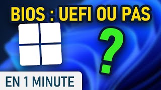 Trouver le mode de son BIOS sur windows UEFI ou Legacy [upl. by Azalea]