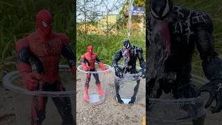 SpiderMan vs Venom want to relax  Marvel toys [upl. by Yelhs]