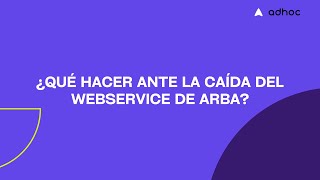 ⭐ ¿Qué hacer ante una caída del webservice de consulta de alícuotas de ARBA [upl. by Petuu147]