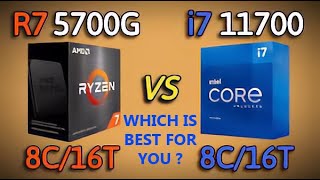 5700G VS 11700  5700g vs 11700k  5700g vs 11700f  5700g vs 11700kf  i7 11700k vs ryzen 7 5700G [upl. by Ransome533]