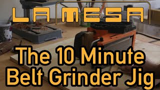 The 10 Minutes Cheap amp Easy Belt Grinder Jig DIY [upl. by Yecak]