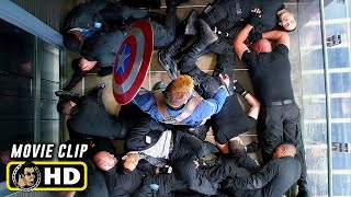 CAPTAIN AMERICA THE WINTER SOLDIER 2014 quotElevator Fight Scenequot HD Marvel [upl. by Odetta]