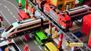 Lego City High Speed Passenger Train Story  60051 and 60098 train crash  Preschool  Kindergarten [upl. by Ihculo]