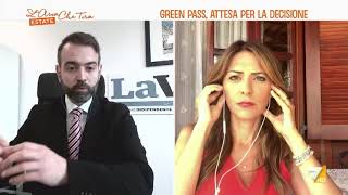 Green pass Francesco Borgonovo contro Pina Picierno quotI contagi non si fermano col vaccinoquot [upl. by Esyle]