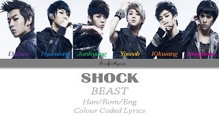 BEAST비스트  SHOCK Colour Coded Lyrics HanRomEng by Taefiedlyrics TBT [upl. by Tehr]