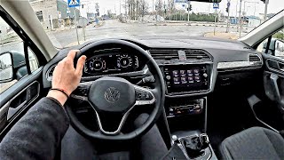 2022 Volkswagen Tiguan Allspace 15l 150HP  POV Test Drive  Wow a lot of space inside [upl. by Irallih]