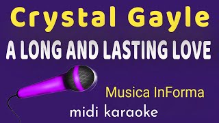 Crystal Gayle  A LONG AND LASTING LOVE  karaoke [upl. by Missi]