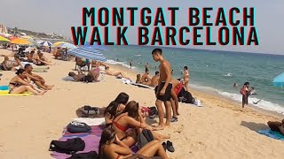 Beach Walk MONTGAT BARCELONA Playa De Montgat About 20 KM From Barcelona Spain 🇪🇸 [upl. by Kcirej430]