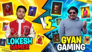 Lokesh Gamer Vs Gyan Gaming Best Collection Battle Who Will Win The End 🤯 Garena Free Fire [upl. by Aney]