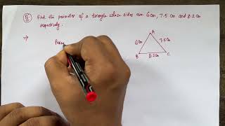 Find the perimeter of a triangle whose sides are 6 cm 75 cm and 82 cm respectively math [upl. by Siuqcram960]