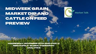 Midweek Grain Market Dip and Cattle Market Outlook [upl. by Nahtiek]