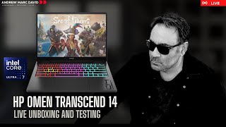 HP Omen Transcend 14  Live Unboxing amp Testing [upl. by Sancho]