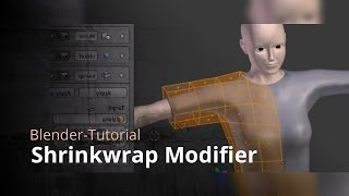 BlenderTutorial  Shrinkwrap Modifier [upl. by Assilrac]