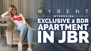 Exclusive 2 BDR apartment in JBR Rimal Dubai  MyRentae review [upl. by Ymerrej]