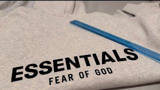 Fear of God Essentials 1977 Hoodie Wheat  Up Close and Sizing Fitting Guide [upl. by Nathaniel]