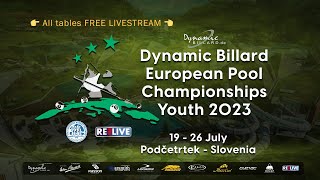 Netherlands vs Slovenia Dynamic Billard European Pool Championships Youth 2023 22072023 [upl. by Horvitz34]