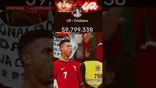 59Million plus 😱 Live subscribe countdown Cristiano  Portugal vs Scotland ronaldo shorts [upl. by Aerehs]