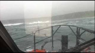 RNLI Sennen Cove Lifeboat launch to the Ripple taking water including the lifeboat recovery [upl. by Bellew847]