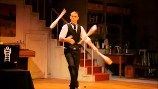 David Ladderman 3 Club Juggling Routine [upl. by Leuqer]