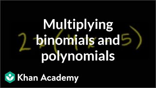 Multiplying binomials and polynomials  Algebra Basics  Khan Academy [upl. by Akinwahs785]