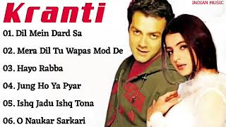 Kranti Movie All Songs Jukebox  Bobby Deol Amisha Patel  INDIAN MUSIC [upl. by Aynwad124]