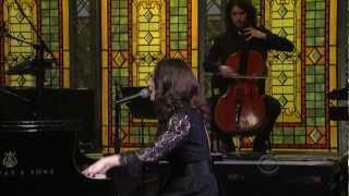 Regina Spektor  All The Rowboats on Letterman 51712 [upl. by Aleunam]