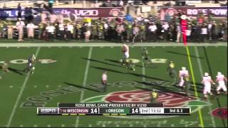 Russell Wilson vs Oregon 2012 Rose Bowl [upl. by Anailuig361]