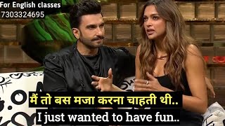 Learn English with interview  Deepika ranveer with subtitles English practice  Learn English [upl. by Leoine175]