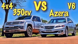 AMAROK V6 4X4 350CV VS HYUNDAI AZERA V6 INACREDITÁVEL ESSE COMPARATIVO😱 [upl. by Atenik822]