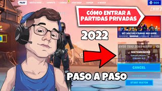 TUTORIAL CÓMO ENTRAR A UNA PARTIDA PRIVADA EN FORTNITE CAPÍTULO 3 [upl. by Sergius]