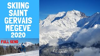 Skiing Saint Gervais Mont Blanc  Megeve 2020  French Alps France [upl. by Ettezel]