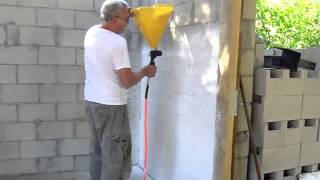 Benrons EZ Tex SprayAll Spraying EIFS [upl. by Kcinemod]