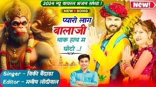 प्यारो लाग बालाजी थाक हाथ में घोटो  pyaro Lage Balaji Tahak hath mein ghoto  2024 new [upl. by Sykleb58]